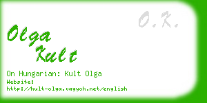 olga kult business card